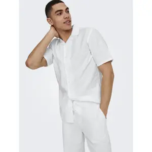 Camisa Only & Sons Caiden Solid Resort Linen image-3