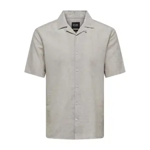 Camisa Only & Sons Caiden Solid Resort Linen image-0