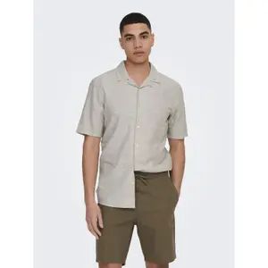Camisa Only & Sons Caiden Solid Resort Linen image-2