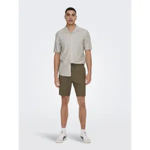 Camisa Only & Sons Caiden Solid Resort Linen image-1