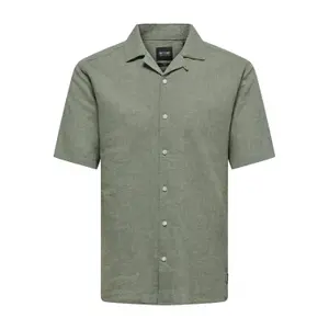 Camisa Only & Sons Caiden Solid Resort Linen image-0