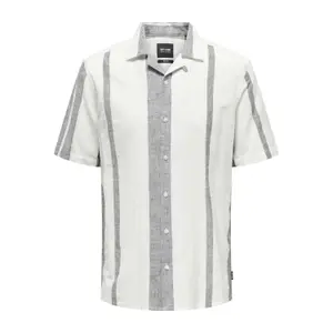 Camisa Only & Sons Caiden Stripe Linen Resort image-0
