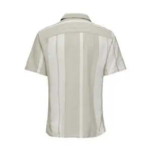 Camisa Only & Sons Caiden Stripe Linen Resort image-4
