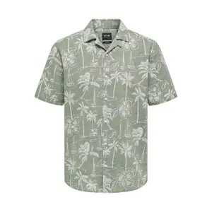 Camisa Only & Sons Caiden Resort AOP Linen image-0