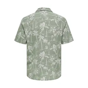 Camisa Only & Sons Caiden Resort AOP Linen image-4