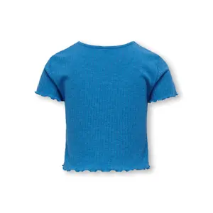 Girls' scoop-neck T-shirt Only Nella image-1