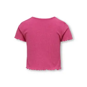 Girls' scoop-neck T-shirt Only Nella image-1