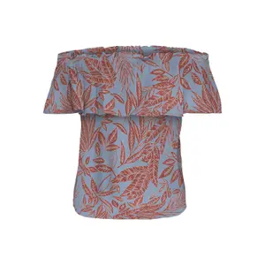 T-shirt för kvinnor Only onlasia life off shoulder wovens image-1