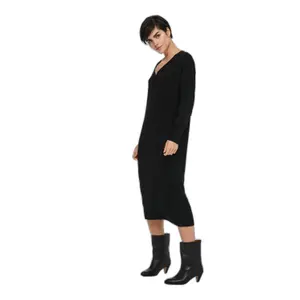 Mesh v-neck midi dress for women Only Onlnew tessa image-3