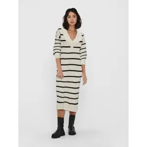 Mittellanges Kleid mit V-Ausschnitt Frau Only New Tessa image-1