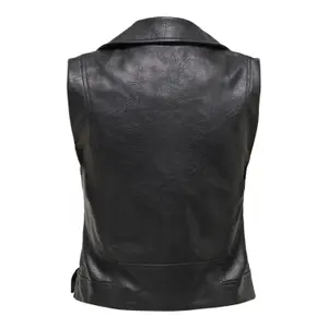 Mouwloze kunstleren jas voor vrouwen Only Vera image-5