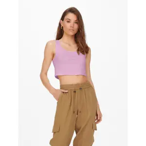 Women's sleeveless crop top Only onlkira image-1
