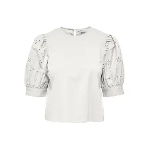 Women's short sleeve blouse Only onlcheryl emb image-0