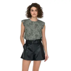 Camiseta con volantes para mujer Only Ann Star image-1