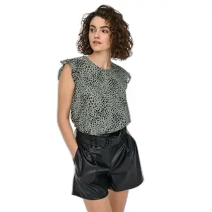 Camiseta con volantes para mujer Only Ann Star image-3