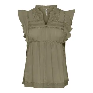 Damen-Oberteil mit V-Ausschnitt Only onlmille capsleeve image-0