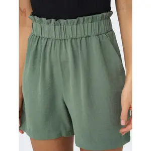 Shorts mit hoher Taille gerafft Frau Only Divya image-3