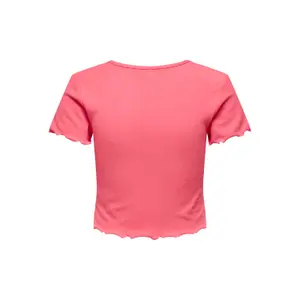 Women's short sleeve v-neck top Only onlkika image-5