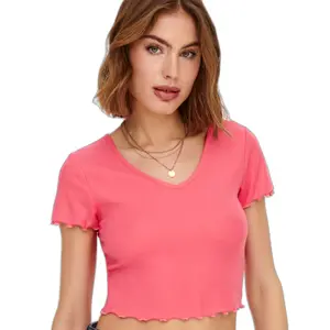 Women's short sleeve v-neck top Only onlkika image-2