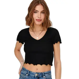 Women's short sleeve v-neck top Only onlkika image-2