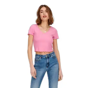 Women's short sleeve v-neck top Only onlkika image-1