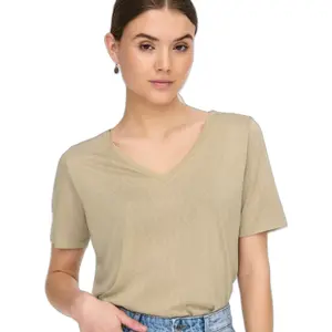 Kurzärmeliges Damen-Top mit V-Ausschnitt Only onlelise image-3