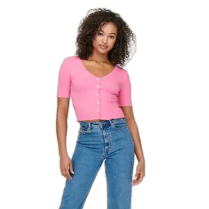 Women's short sleeve button down top Only onllaila image-1
