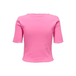 Women's short sleeve button down top Only onllaila image-5