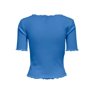 Women's short sleeve button down top Only onllaila image-3