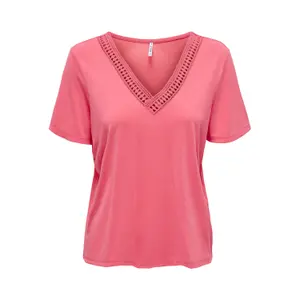 Women's short sleeve v-neck top Only onlfree life image-0