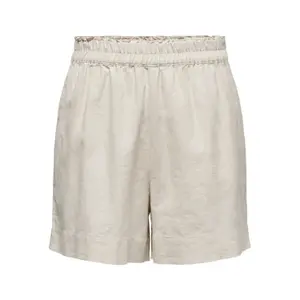 Short en mélange de lin taille haute femme Only Tokyo image-0