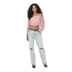 Langärmeliges Damen-Crop-Top Only onlstar image-1