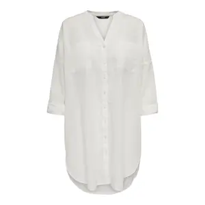 Camiseta de mujer de manga larga y cuello de pico Only Apeldoorn Solid image-0