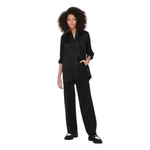 Loose woven satin shirt for women Only Onlvictoria image-2