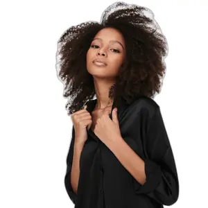 Loose woven satin shirt for women Only Onlvictoria image-5
