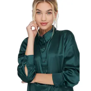 Loose woven satin shirt for women Only Onlvictoria image-4