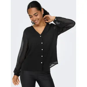 Bluse mit V-Ausschnitt Langarm, Damen Only Luna image-4