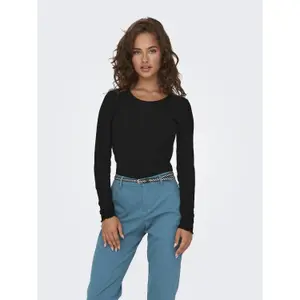 Camiseta de mujer de manga larga y cuello redondo Only Emma image-1