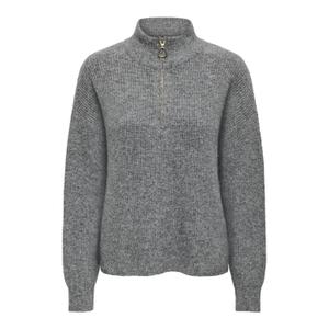 15317865-4448289-maglione-donna-con-1-2-di-zip-only-tokyo-solid-grigio-scuro-melange