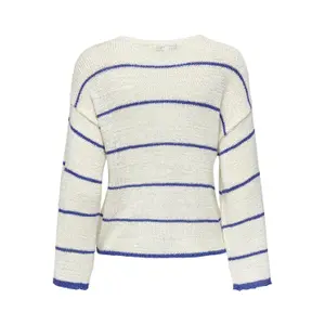 Striped round neck 7/8 women’s top Only Geena image-2