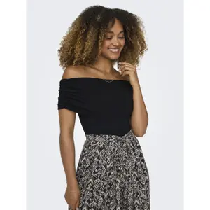 Dames-T-shirt off-the-shoulder Only Livelove image-3