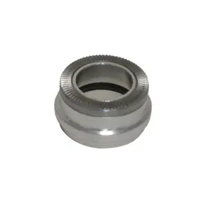Bicycle thru axle end Onyx Knurled ISO image-0