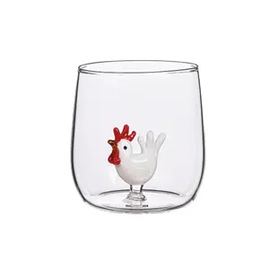 Verre gobelet 3D motief haan Opjet image-0