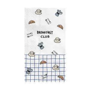 Papieren Rechthoekige Servet Opjet Breakfast club (x15)