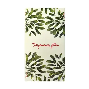 Papieren Rechthoekige Servet Opjet Joyeuse fêtes (x15)