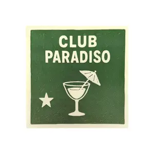 Papieren servet met letter Club Paradiso Opjet (x20)