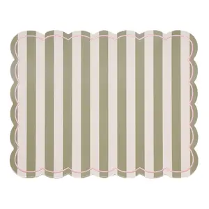 Striped rectangular table set Opjet Roméo image-0