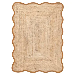 Tapis en jute bordure ondule Opjet