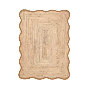 Tapis en jute bordure ondule Opjet