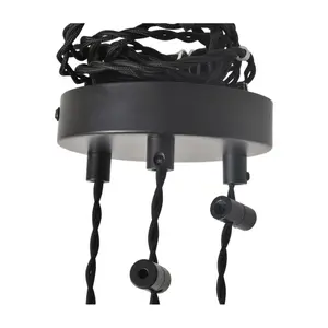 Hängeleuchte Fassung verdrilltes Kabel Rosette Opjet image-3